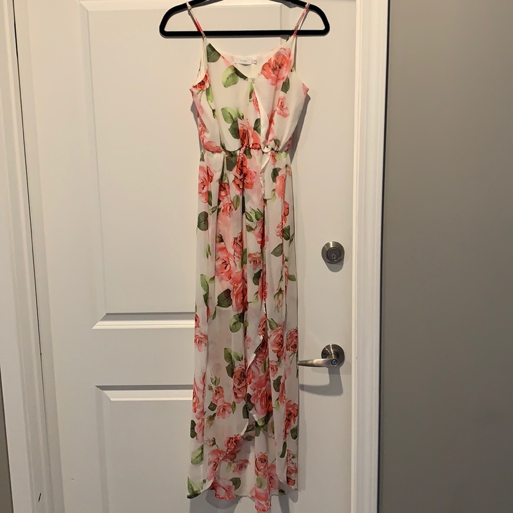 Floral high-low maxi dress by Lush